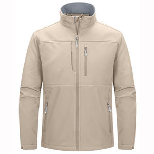 Chaqueta cortavientos softshell para hombre, más vendida, con cierre de cremallera, atlética, para fitness, con efecto antibacteriano. - Product Image 1