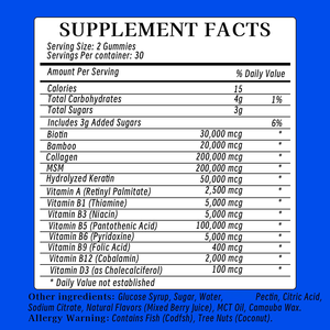 Gommes de croissance pour barbe Oem Odm pour hommes avec multi vitamines pour des cheveux plus épais soutien à l'hydratation de la barbe - Product Image 2