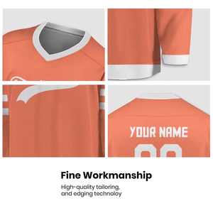 Jersey de hockey sobre hielo con color personalizado, logotipo sublimado, diseño visual único, equipamiento de identidad de equipo para torneos, jersey deportivo. - Product Image 4