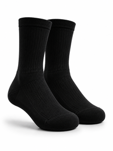 <b>White</b> Crew Woven Eco-Friendly Breathable Anti-Bacterial Anti-Slip Quick Dry Sports <b>Socks</b> <b>Men's</b> Running Basketball Soccer - Product Image 1