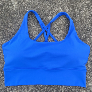 Cross Straps Sports Bra Gym Crop Top Yoga Vest Women High Impact Fitness Bralette Push Up <b>Running</b> Underwear With Chest <b>Pad</b> - Product Image 3