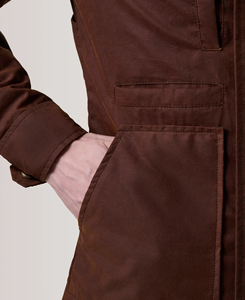 Premium Quality Men's Brown Hooded Canvas Jacket Casual Turn-<b>down</b> Collar Button Closure Waterproof Autumn Wear 2026 Sale - Product Image 5