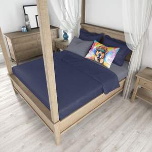 Hippie Dawg Ligero Super Suave Fácil Cuidado Decorativo Ilustraciones Funda De Almohada Tamaño estándar Funda de cojín - Product Image 4