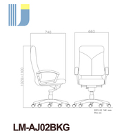 Chaise de bureau pivotante ergonomique moderne à dossier mi-haut en cuir, réglable en hauteur, avec mécanisme d'inclinaison aux genoux