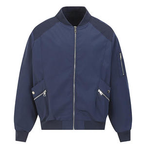 Custom Logo bomber <b>jackets</b> with <b>suede</b> bomber styling cropped bomber fit for US brands Wholesale Private Label - Product Image 1