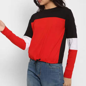 T-shirt à manches longues pour femme, nouveau style, décontracté, avec logo personnalisé, confortable, vente en gros - Product Image 3