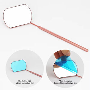 Espejo de Verificación para Extensiones de Pestañas, Forma de Flor y Mariposa, Acero Inoxidable, Herramienta de Maquillaje Manual y Duradera - Product Image 2