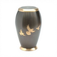 Urne funéraire moderne en laiton noir, faite à la main, pour adultes, style européen/américain, design luxueux, durable, personnalisable, capacité 1-2L