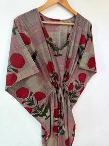 Nuevo Kaftán con Estampado Animal, Estilo Flare, de Algodón Suave Indio, con Encaje, Largo, para Playa, Regalo para Damas de Honor, Ropa de Dormir para Mujer - Product Image 4