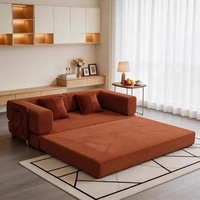 Sofa Bed Lipat Vakum Terkompresi Modern Modular Multifungsi Hemat Ruang Perabot Ruang Tamu untuk Apartemen
