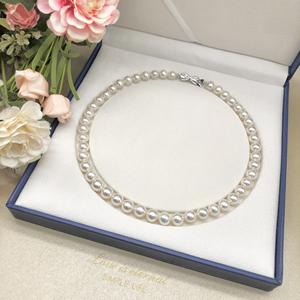 Collar de Temperamento Elegante para Mujer Noble, Perlas de Agua Dulce de 9-10 mm, Luz Intensa, Ligeras Imperfecciones, Regalo Perfecto - Product Image 2