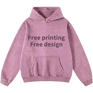 เสื้อฮู้ดดี้แบบวินเทจฟอกสี  ปรับแต่งได้  พร้อมสกรีนลาย  ราคาขายส่ง - Product Image 3