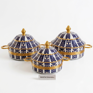 Casserole de luxe en acier inoxydable, style arabe, avec isolation thermique, chauffe-plats, ensemble de service, boîte chauffante pour la maison et l'hôtel - Product Image 2