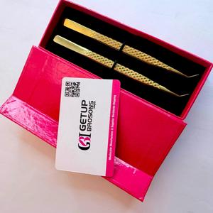 แหนบดัดขนตาเคลือบทอง GETUP BROSONS ปลายแหลม บรรจุกล่อง พร้อมโลโก้สั่งทำ - Product Image 5