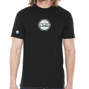 Camiseta Personalizada al por Mayor con Logotipo, de Algodón/Fibra de Bambú, con Estampado Digital de Patrón Sólido - Product Image 4