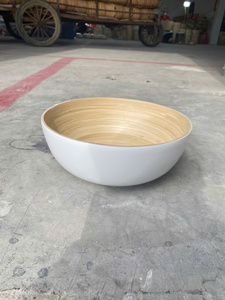Bol de service en bambou naturel bio, best-seller, biodégradable, empilable, pour salade et soupe, pour cuisine et restaurant, en provenance du Vietnam - Product Image 3
