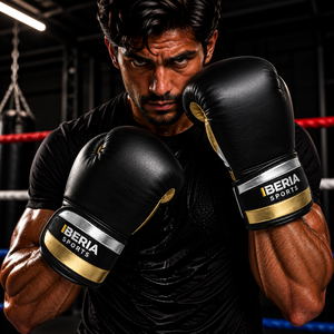 Gants de boxe personnalisés IBERIA pour l'entraînement, le sparring, le sac de frappe, avec fermeture à boucle et crochets, équipement de boxe OEM en gros - Product Image 6