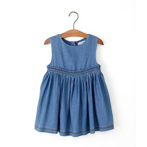 ODM Robes ouvertes d'été à glissière au dos bleu solide pour enfants et enfants - Product Image 6