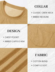 Camisetas Premium para Hombre, 100% Algodón Orgánico, con Logotipo Bordado, para Exteriores, Personalizables, Blancas Lisas, Tejidas - Product Image 5