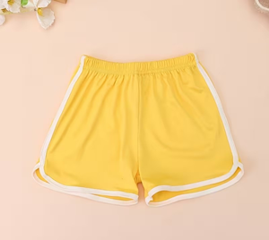 Women's Pink Mid Waist Knitted Shorts Sporty Breathable Elastic Waist Regular Fit Solid Color Polyester - Product Image 5