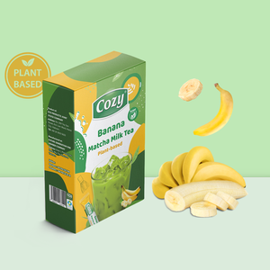 Vente directe usine : Poudre de thé rafraîchissante aux fruits, assortiment en sachets individuels – Thé au lait banane matcha - Product Image 1