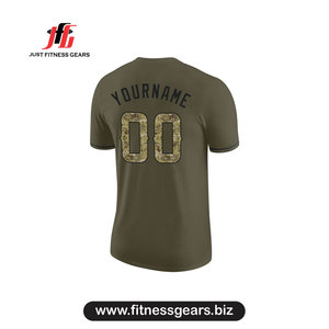 Camiseta Deportiva de Poliéster para Hombre, Ecológica, con Estampado de Camuflaje, de Secado Rápido, Corte Regular, Cuello Redondo, Logotipo Frontal, 180g - Product Image 5