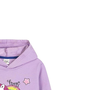 เสื้อฮู้ดยูนิคอร์นสีม่วง เสื้อสเวตเชิ้ตโอเวอร์ไซส์ทันสมัย สวมใส่สบาย ผ้าฟลีซเนื้อนุ่ม สไตล์สตรีทแวร์ - Product Image 2