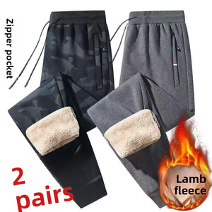 Pantalones Casuales de Lona para Hombre, Talla Grande, Ecológicos, Resistentes al Viento, Transpirables, con Cierre de Cordón, Corte Holgado, Otoño Invierno - Product Image 4