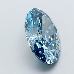 Diamant ovale de 3,23 carats, cultivé en laboratoire par CVD, couleur bleu vif fantaisie, clarté VVS2, polissage excellent, pierre précieuse de luxe haut de gamme, pierre brute. - Product Image 4