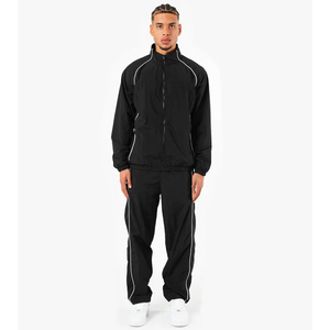 Conjunto Deportivo de 2 Piezas Unisex, Diseño Personalizado para Hombre, Corte Regular, Chaqueta Cortavientos de Nailon Transpirable, Marca Privada - Product Image 3