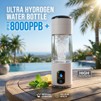 Bouteille Générateur d'Eau Hydrogénée Portable 8000ppb, Nouvelle Conception Personnalisée ODM, Technologie Innovante SPE Multifonctionnelle