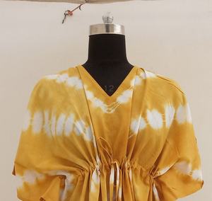 Kaftan largo teñido a mano, vestido de vacaciones elegante simple y elegante, vestido de noche y ajuste holgado, vestido de caftán - Product Image 2