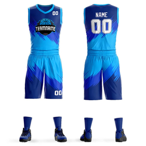 Conjunto de Uniforme de Baloncesto Sublimado Unisex, Camiseta sin Mangas, Absorbente de Humedad, Colores Personalizados, Degradado Atlético - Product Image 3