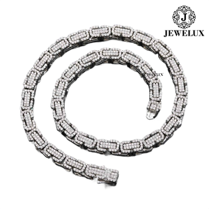 Cadena cubana de eslabones helados de alta demanda, estilo moissanita completa, joyería de lujo hip hop, chapado en oro de 18 quilates, plata 925, Jewelux - Product Image 2