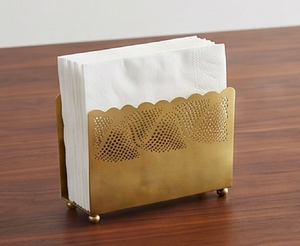 Moderno Porta Servilletas de Metal Dorado con Diseño Recortado, Ideal para Uso en la Cocina, Vajilla, Comedor y Hoteles - Product Image 4