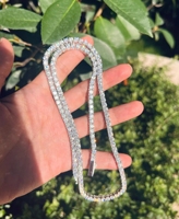 Collar de Cadena de Tenis de Lujo Hip Hop de Plata 925 con Moissanita VVS de Corte Brillante, 2/3/4mm, con Incrustaciones, Certificación IGI, Plata/Oro/Rosa