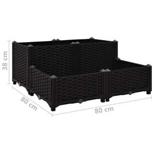 Jardinière surélevée 31,5"x31,5"x15" en polypropylène pour fleurs et plantes - Product Image 6