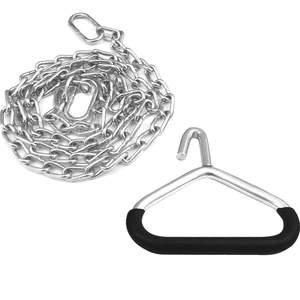 Chaînes de traction pour veau, 30 pouces, appareil d'obstétrique, 2 poignées, crochets de traction, acier inoxydable, instrument obstétrique vétérinaire - Product Image 1