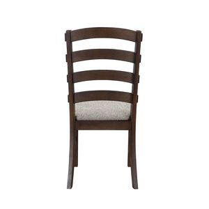 Set of 2 <b>Rustic</b> Brown and Gray <b>Dining</b> <b>Chairs</b> with Padded Seat - Product Image 5