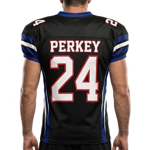 Maillot de football américain par sublimation, vêtements de sport personnalisés, tissu polyester respirant, construction anti-humidité, séchage rapide - Product Image 2