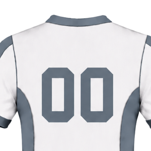 Maillot de rugby blanc et gris à manches courtes, col en V, uniforme d'équipe personnalisé, respirant, pour l'entraînement, vêtements de sport athlétiques, chemise de performance - Product Image 4