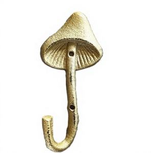 Crochets décoratifs en métal en forme de champignon, porte-clés mural et porte-serviettes, motif végétal en métal pour salle de bain et vêtements - Product Image 1