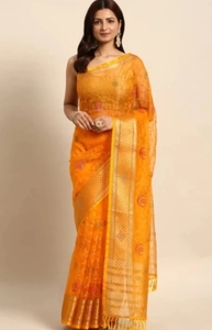 Sari en organza brodé KV Banarasi - Product Image 5