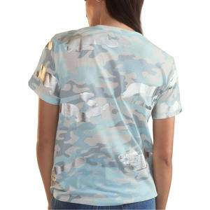 Camisetas de Algodón 100% para Mujer al por Mayor, de Alta Calidad, Anti-Pilling, con Logo, Multicolor, Manga Corta, Tejido Ecológico - Product Image 3
