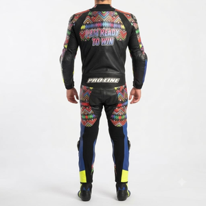 Combinaison de moto pour homme Zuzuki Pro 1 pièce en cuir de vache véritable/cuir de kangourou, style MotoCP, armure niveau 2 - Product Image 2