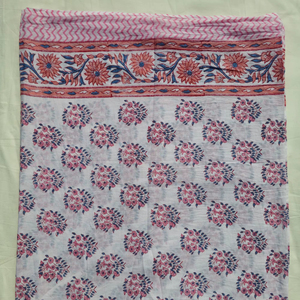 Pink floral booti hand block print cotton <b>sarong</b> pareo Indian Block Print <b>Sarong</b> <b>Sarong</b> Beach <b>Wrap</b> Cotton <b>Sarong</b> Pareo - Product Image 1