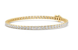 Classic 5.05 ctw Round Brilliant Cut Lab-Grown Diamond Tennis <b>Bracelet</b> 9K Rose Gold - Product Image 2