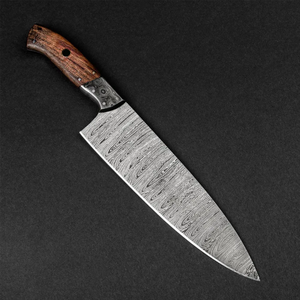 Cuchillo de Chef de Acero de Damasco Hecho a Mano de Alta Calidad, Cuchillo de Cocina Profesional con Mango de Madera, Cuchillería de Chef Personalizada - Product Image 4