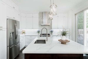 Calacatta Dome Veined Artificial Stone Countertop Kitchen <b>Island</b> Cabinet Work Surface Modern Interior - Product Image 2