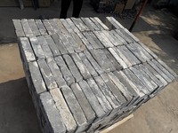 Mur extérieur moderne décoratif brique de récupération antique extérieur gris mince carreaux de placage de brique avec filet